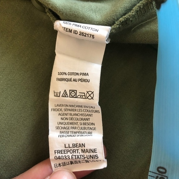 L.L. BEAN Polo Shirt Men's Size Large Green Traditional Fit Pima Cotton - Picture 8 of 11